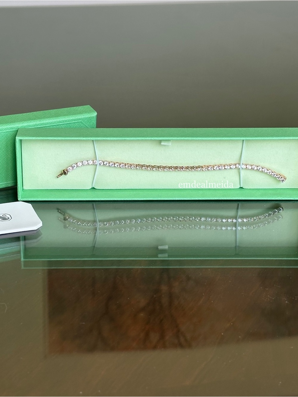 Swarovski Crystal Rose Gold Tone Matrix Tennis All Around Bracelet M 5657659